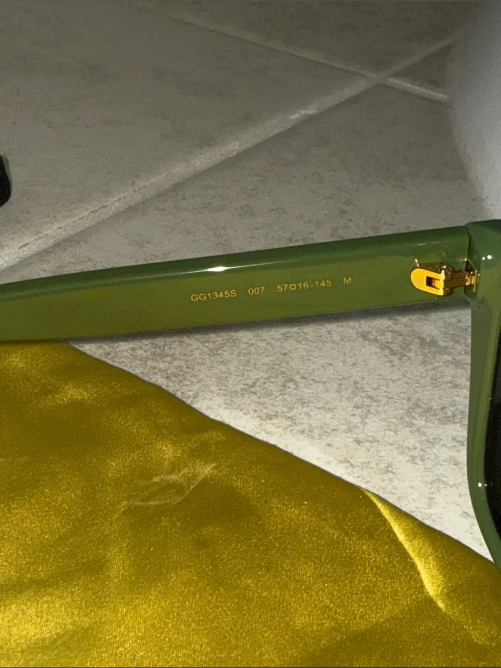 Gucci Authentic Dark Olive Green Sunglasses with Dark Lenses - Picture 5 of 10